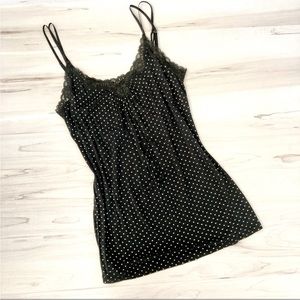 🌸3/$30🌸 Express Women’s Black Polka Dot Lace Tank Top